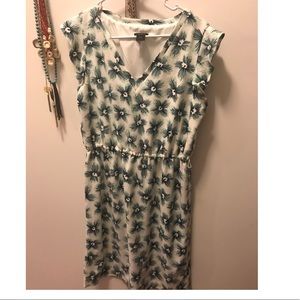 Green and White Anne Taylor Loft Dress